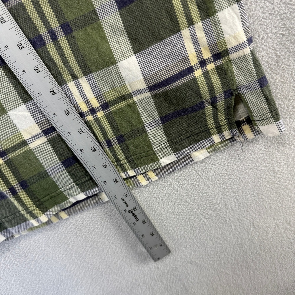 Vintage Knit Golf Polo Shirt mens XL Green Blue Plaid Check Golfer Old Money 90s - Picture 3 of 7